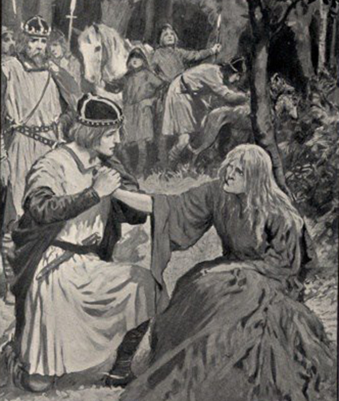 Chàng  Gawain đầy nghĩa khí đã quyết định lấy mụ phù thủy để cứu mạng nhà vua