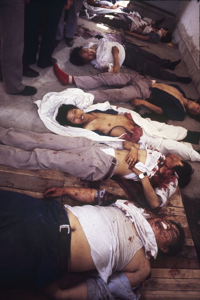 Các thi thể tại nhà xác ở bệnh viện Shuili. Tất cả họ đều đã chết vì trúng đạn trong sự kiện Thiên An Môn 1989 (ảnh: Jian Liu).