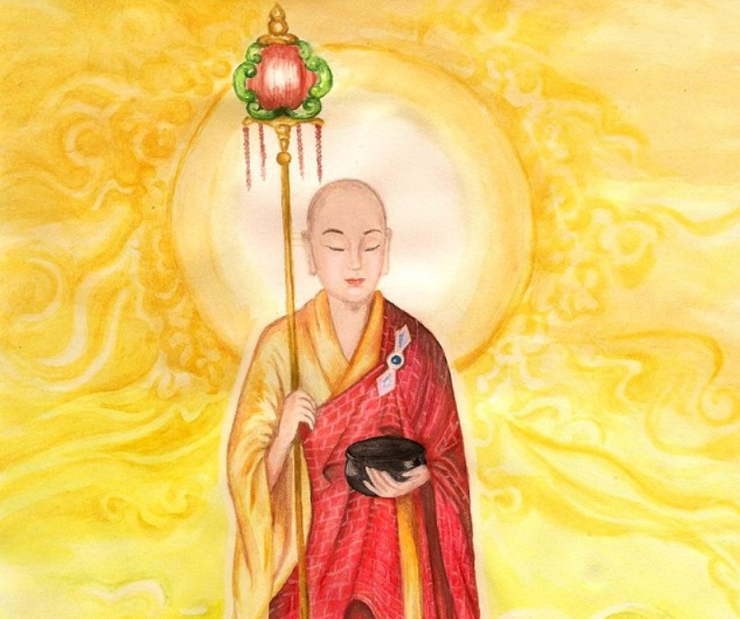 Mục Kiền Liên là một trong những đệ tử xuất chúng của Đức Phật Thích Ca Mâu Ni. Ông thường xuất hiện với hình ảnh một tay cầm tích trượng, một tay cầm bình bát 