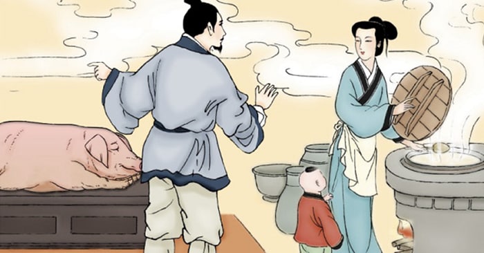 Tăng Tử là người cha nghiêm khắc với bản thân để dạy con