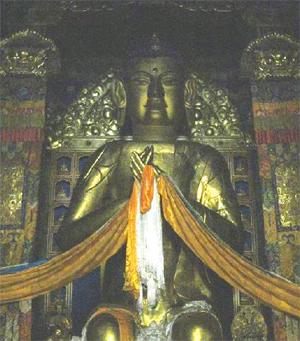 Tượng Phật Di Lặc tại Tu viện Labrang