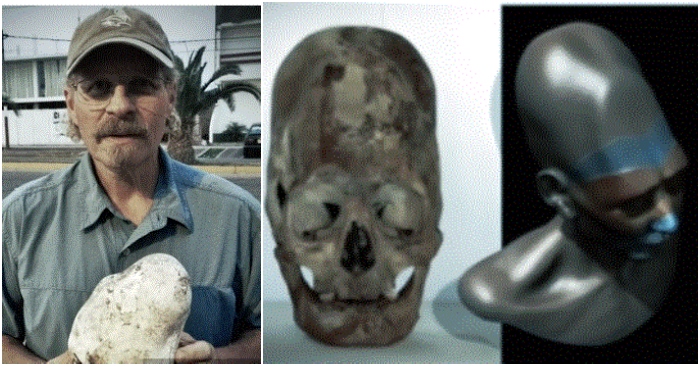  L.A. Marzulli  và hình ảnh phục chế hộp sọ của ông (ảnh: tổng hợp từ Ms.Ruby)