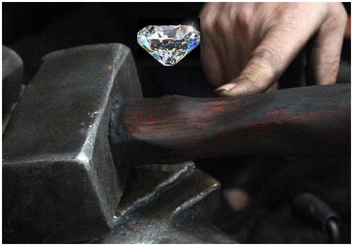 Kim cương và chiếc búa sắt